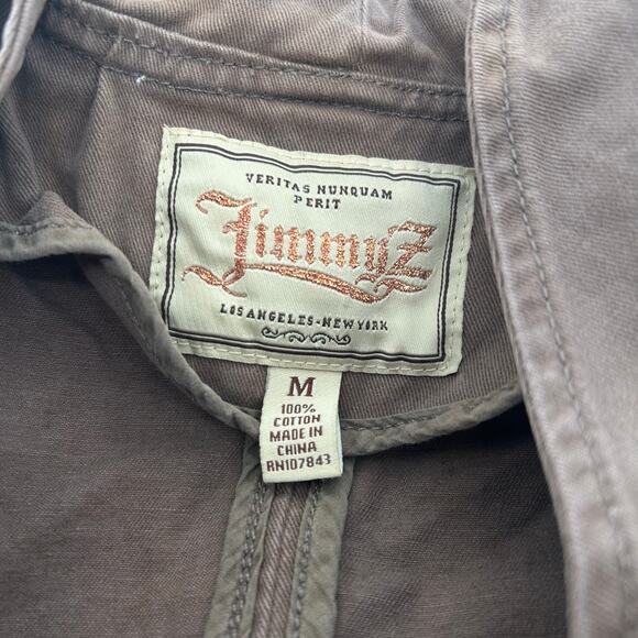 Vintage y2k Women's Brown Jimmy'z Western Boho Hippy Button Up Denim Vest Sz M - Picture 2 of 8
